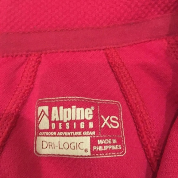 Alpine Design Fleece Women's Pullover Size XS Cranberry 1/4 Zip Long Sleeve - Picture 7 of 12